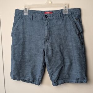 GUESS Short For Men Size 34 Blue Color 100% Cotton